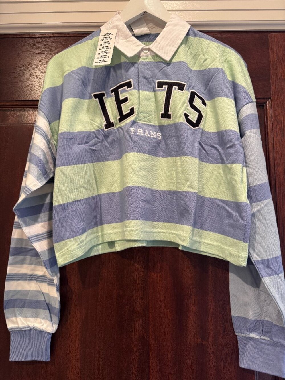 Urban Outfitters Iets Frans Mixed Stripe Rugby Shirt Size L